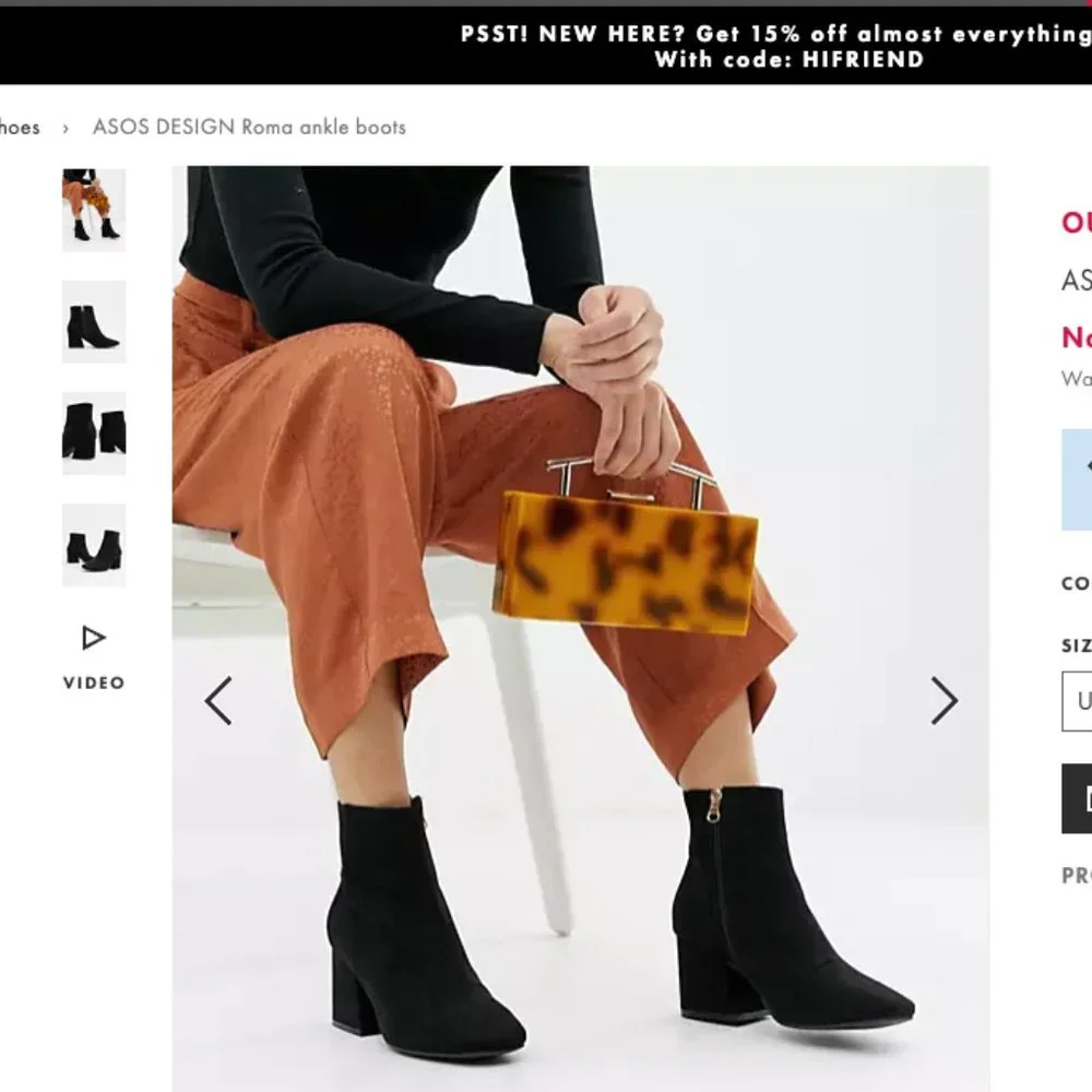 ASOS Design Roma Ankle Boots - Picture 3 of 11